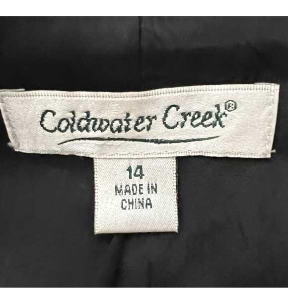 COLDWATER CREEK ZIP-UP FRONT JACKET SIZE 14. Bust 22” Length 24.5” Sleeve 12.5” - Picture 5 of 15